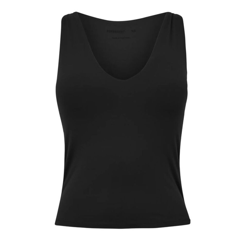 Represent Womens/Ladies Slim Tank Top / Jet Black